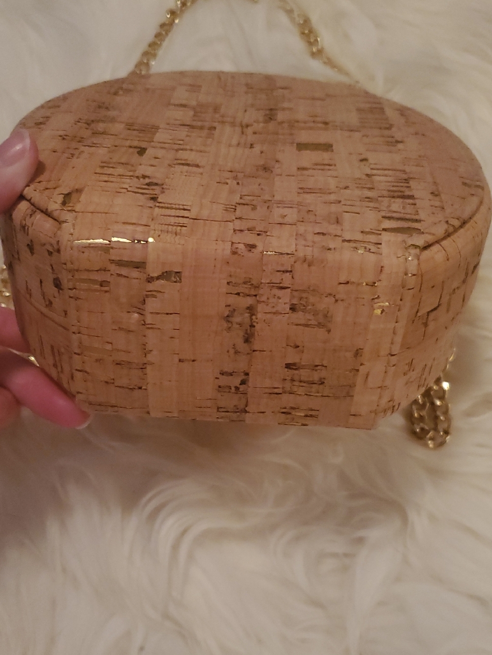 Unique Cork Round Crossbody Bag - Picture 3 of 6